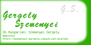 gergely szemenyei business card